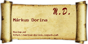 Márkus Dorina névjegykártya