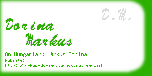 dorina markus business card